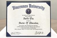 Dr CHU's honorary doctorate certificate